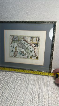 Framed reproduction , Vintage Framed By Navy Exchange Gallery In Naples Italy .The 1970s-1990s