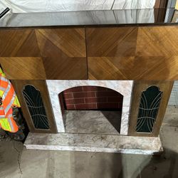 1960S Vintage Stereo/Bar Combination Fireplace