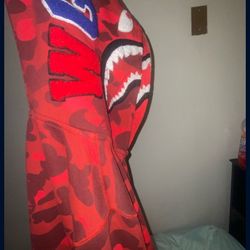 BAPE Camo Double Shark (No Zipper) Good Condition Besides That.