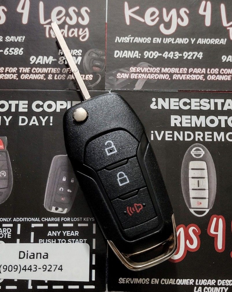 $100 in Upland/Ontario Quick | 2015-25 Ford 3-Button Flip Key & Remote Copy (F-150, F-250, F-350, F-450, F-550, Maverick, Ranger, Explorer)