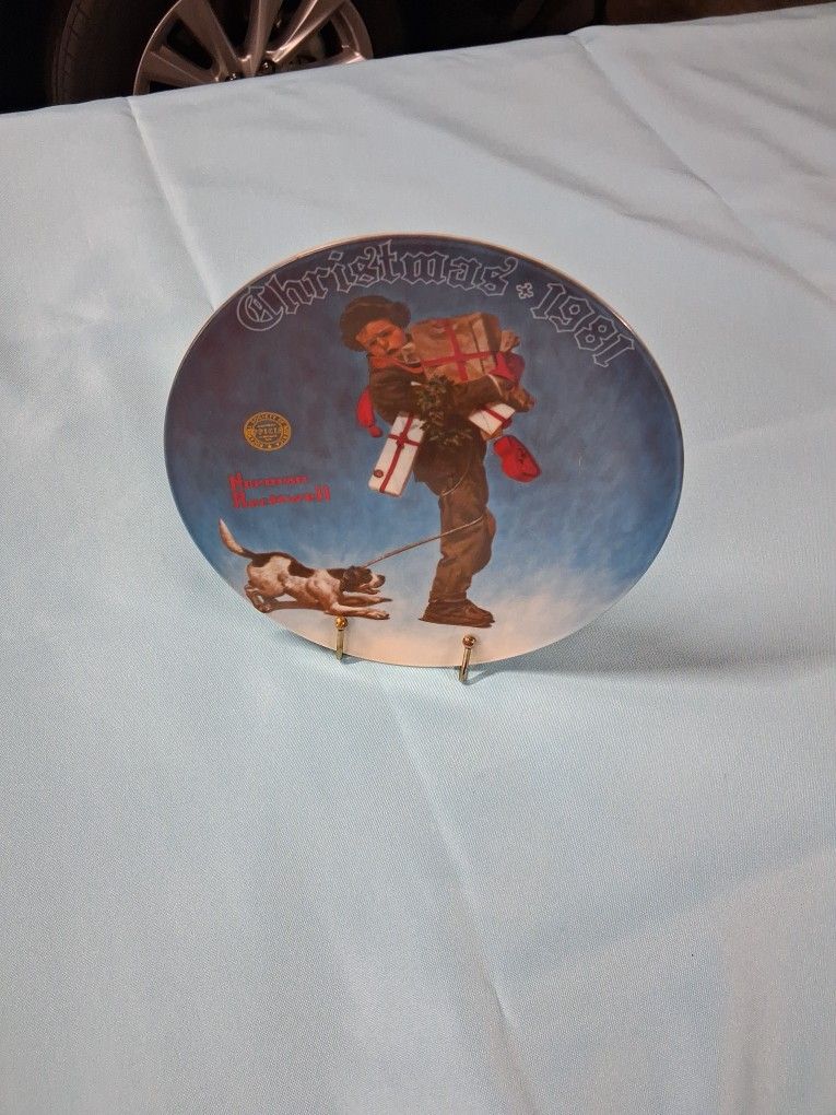 Norman Rockwell Christmas Plate