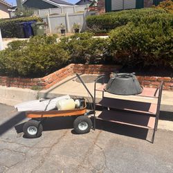 Free Wagon, Shoe Rack, Rake, Christmas Tree Stand