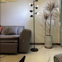Brand New In The Box- Multi Angle and All-round Rotatable, High Brightness Black Apright Floor Lamp with 6 Variable Adjustments, Suitable for Living R