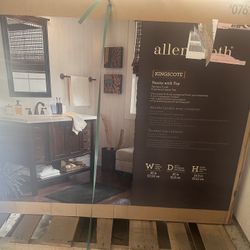 allen + roth Kingscote 48-in Espresso Undermount Single Sink Bathroom Vanity with White Engineered Stone Top