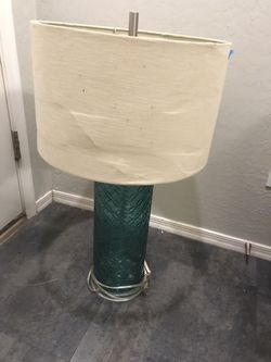 Vintage Lamp Blue Accent Mcm