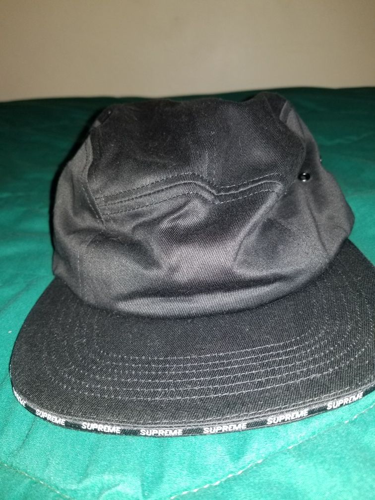 Supreme black camp hat 5 panel
