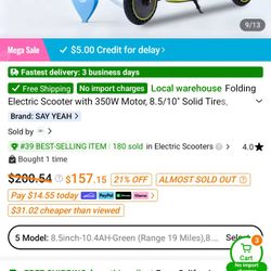 Folding Electric Scooter with 350W Motor, 8.5/10" Solid Tires, 15/19MPH Speed, Long Range - Ideal for Adult Commuting & City Travel. Features Foldable