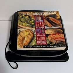 George Foreman Lean Mean Fat Reducing Grilling Machine & Cookbook