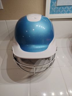 Rip It Blue & White Rip-it Softball Baseball Batting Helmet Size S-M