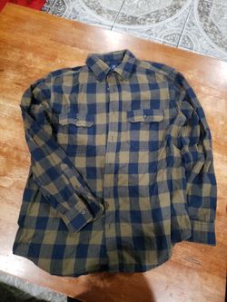 Flannel  Blue And Green Size  Large