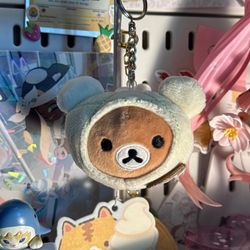 Rilakkuma Melon Pan plush keychain