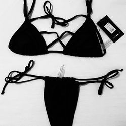 Island Beach 2-Piece Bikini  Set - BLACK