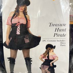 Treasure Hunt Sexy Plus Size Pirate Costume 1X-2X