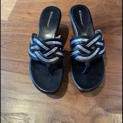 BCBG Ladies Black Sandals 