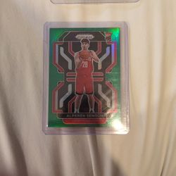 ALPEREN SENGUN ROOKIE CARD GREEN PARALLEL ASKING ONLY $10 DOLLARS 