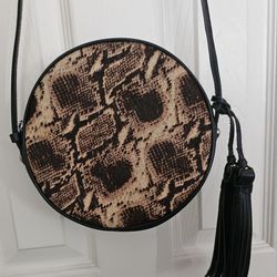 **NEW**  Patricia Nash *Python Haircalf* LEATHER Crossbody Bag/Purse/Pocketbook **AUTHENTIC**