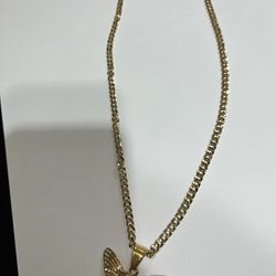 Cadena De Mariposa De Oro Laminado De Calidad