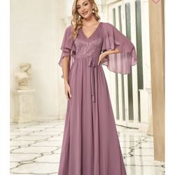 Discounted Dress, Ever-Pretty, Purple Orchid, Size 10- XL
