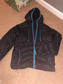 Black and blue down winter light jacket youth