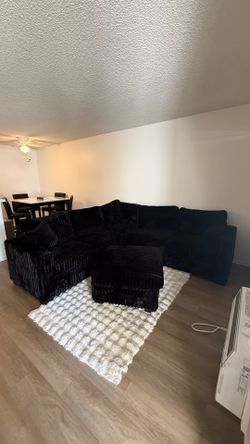 L plush sofa