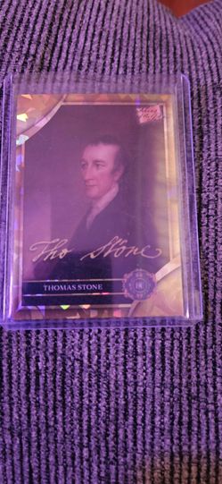 2025 Pieces of the Past Freedom Fighters Thomas Stone #47 True 1/1 Gold