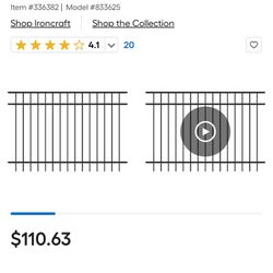 Ironcraft Berkshire 4-ft H x 6-ft W Black Powder-coated Aluminum Spaced Picket Flat-top Yard Fence 