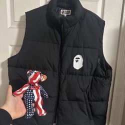 Bape Puffer Vest Black 2024 Winter Release 