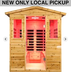 🌊 Garner-904VSN 4 Person Outdoor Far Infrared Sauna (Larger + Red Light Therapy)🆕