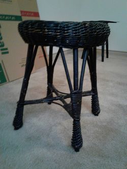Nice Wicker Stool / Plant Stand $25.