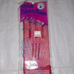 Ladies Fishnet Red Gloves Wrist Length Or Long