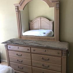 Dresser w/ Mirror & Headboard