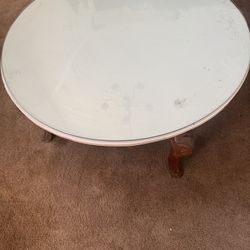 Around Antique Glass Table