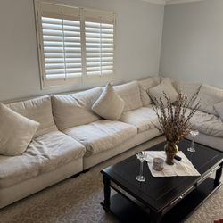 Large Sectional Set feather Sofa