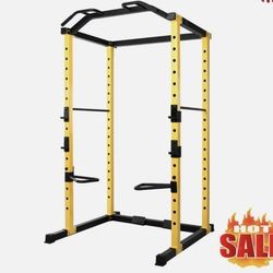 HulkFit Multi-Functional Adjustable Pro Series Power Rack Power Cage Exercise Equipment for Home Gym with Squat Rack Attachments and Accessories - Ben
