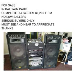 DJ SYSTEM LIGHTLY USED $1,200