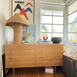 Danish Modern Oak 8 Drawer Dresser / Sideboard by Hundevad