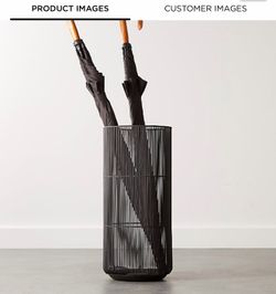 CB2 Drizzle Black Modern Style Umbrella Stand