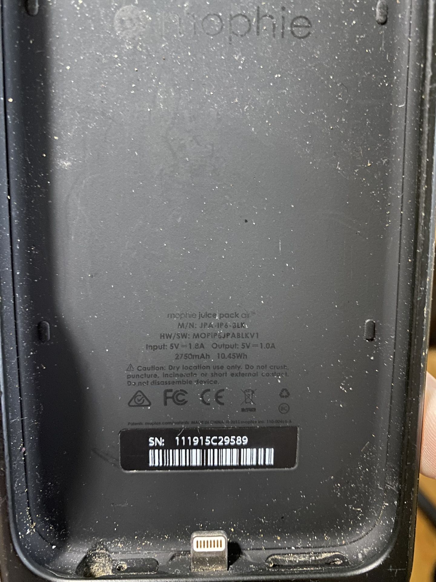 π±πMophie Juice Pack Air (JPA-IP6-BLK) β Battery Case for iPhone 6/6s π±π