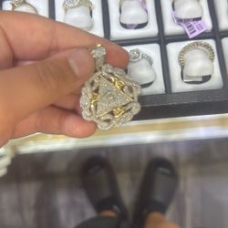 Gold Evil Eye Pendant With Diamonds 10K gold 