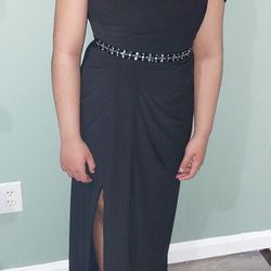 Beautiful Adrianna Papell Black GOWN Dress