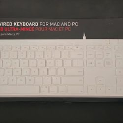 Macally Ultraslim USB-A Wired Keyboard For Mac And PC. NEW IN BOX