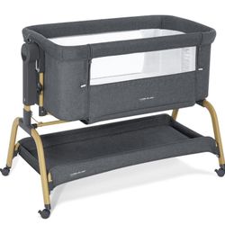 Angelbliss Bedside Bassinet With Adjustable Height & Storage Shelf 