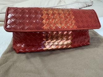 ORIGINAL Bottega Veneta Red Clutch Bag