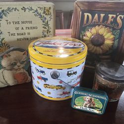 Collection of Tins With 2 Signs Included