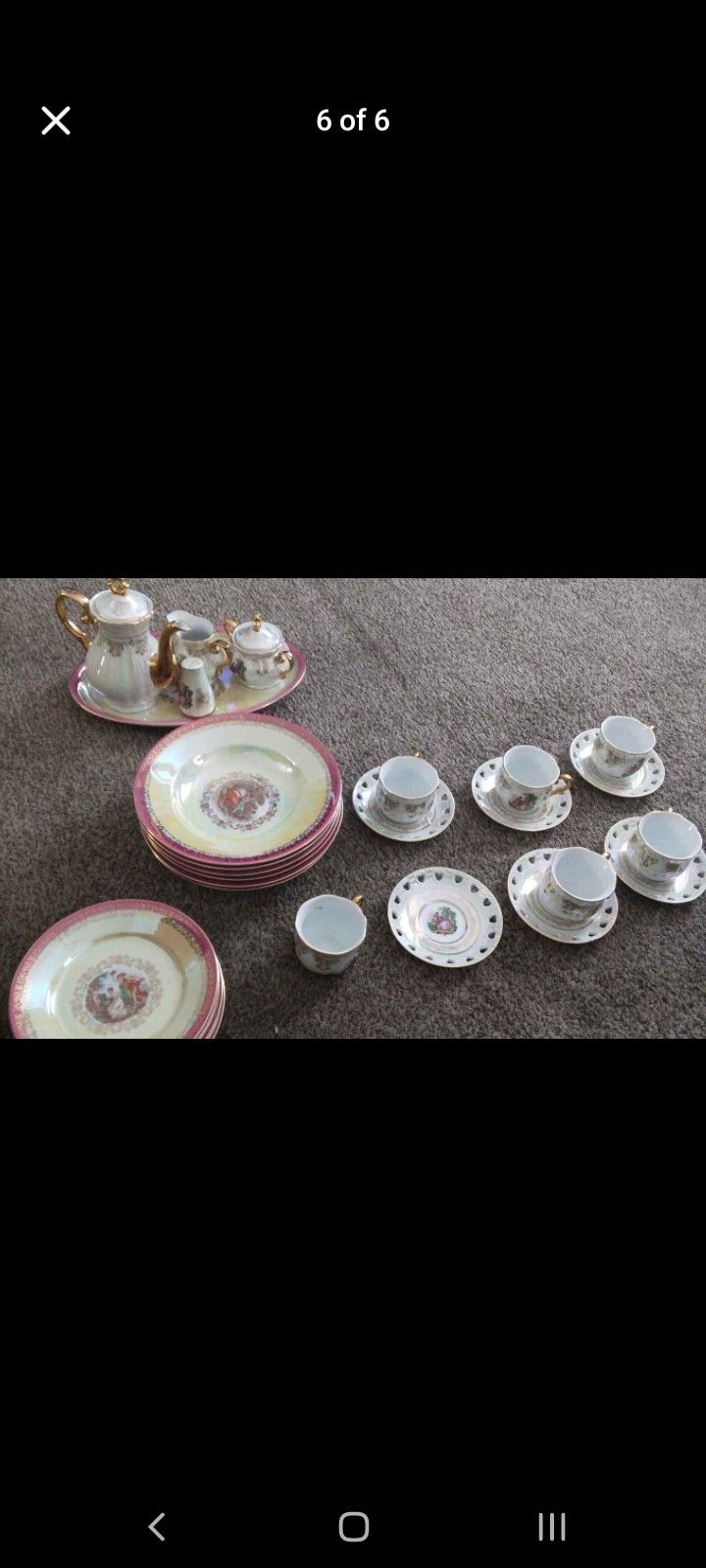 Antique German 6 Person 28 Piece Set