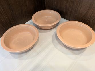 Fiesta "Set of Three (3) 8" Bowls "XLNT"and cheese