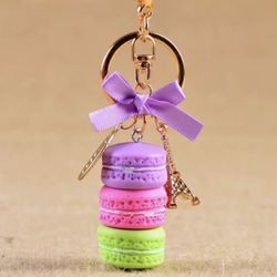 Macaroon Cake  Bags  Charm Keychain 