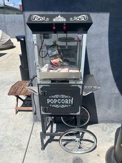Olde Midway Popcorn Machine with Cart