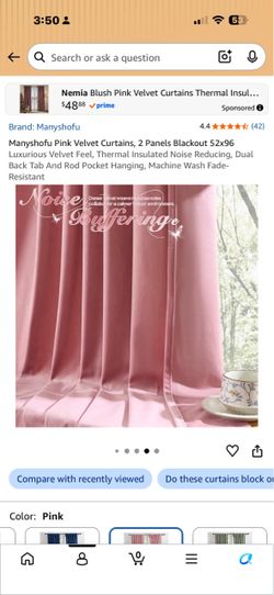 Bubble gum pink curtains two ( curtain in right)