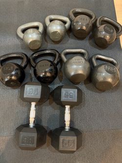 Kettlebells and Dumbells